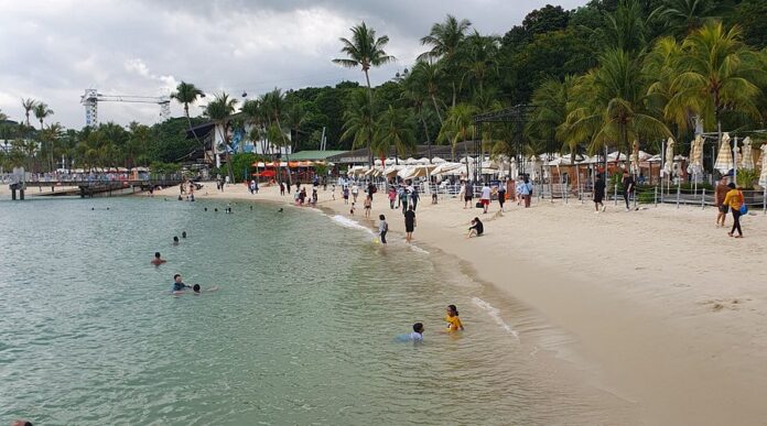 Siloso Beach in Sentosa Island