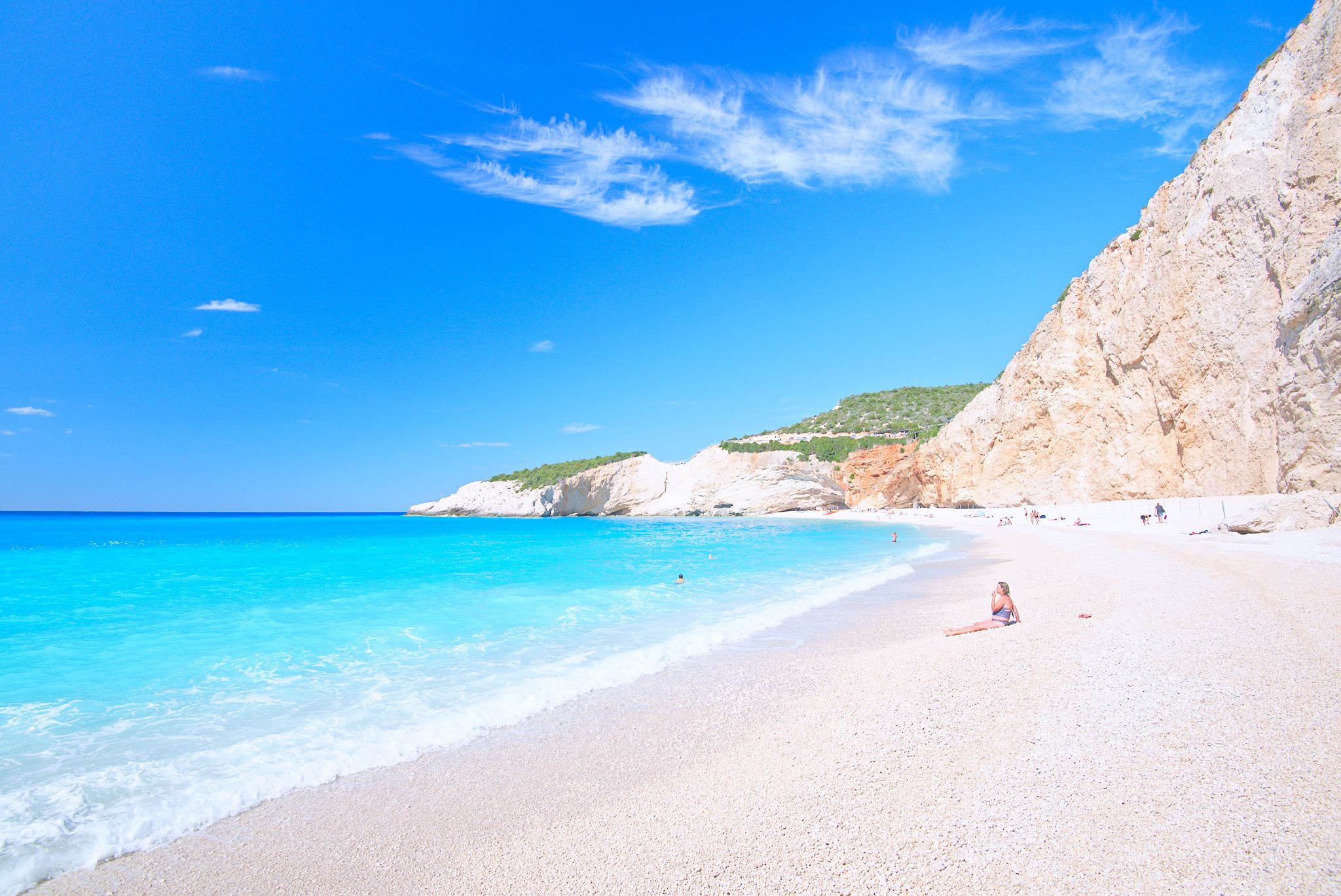 Porto Katsiki Beach in Lefkada Island