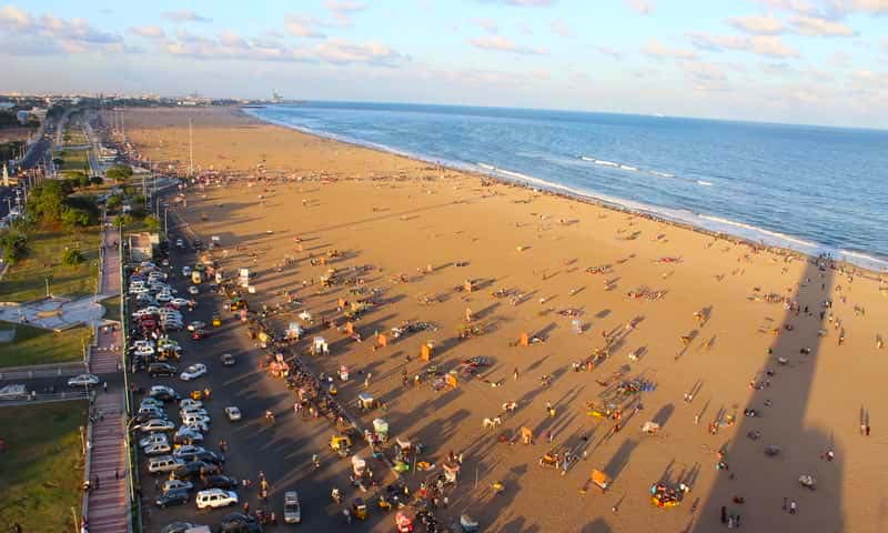 Santhome Beach in Chennai, India by CB